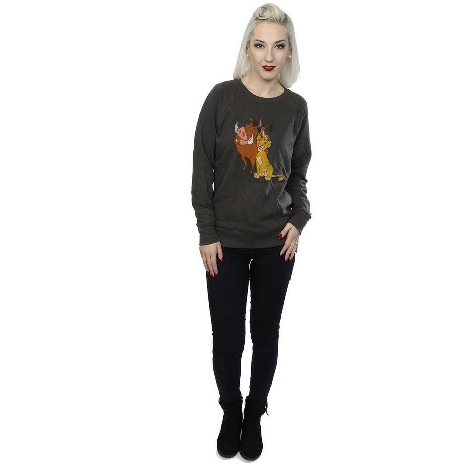 The Lion King Classic Pumbaa Simba Timon Grafikdruck Sweatshirt  