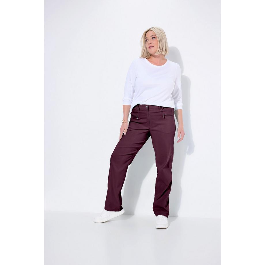 Ulla Popken Mony Thermo-Stretchhose Konisches Bein Zipptaschen  