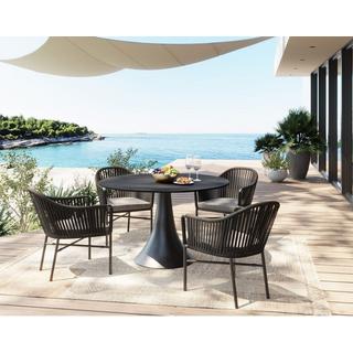 KARE Design Tavolo Grande Possibilita Outdoor nero rotondo 110  