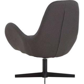 mutoni Fauteuil profond avec fonction pivotante gris foncé  