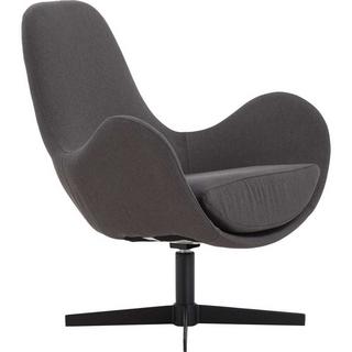 mutoni Fauteuil profond avec fonction pivotante gris foncé  