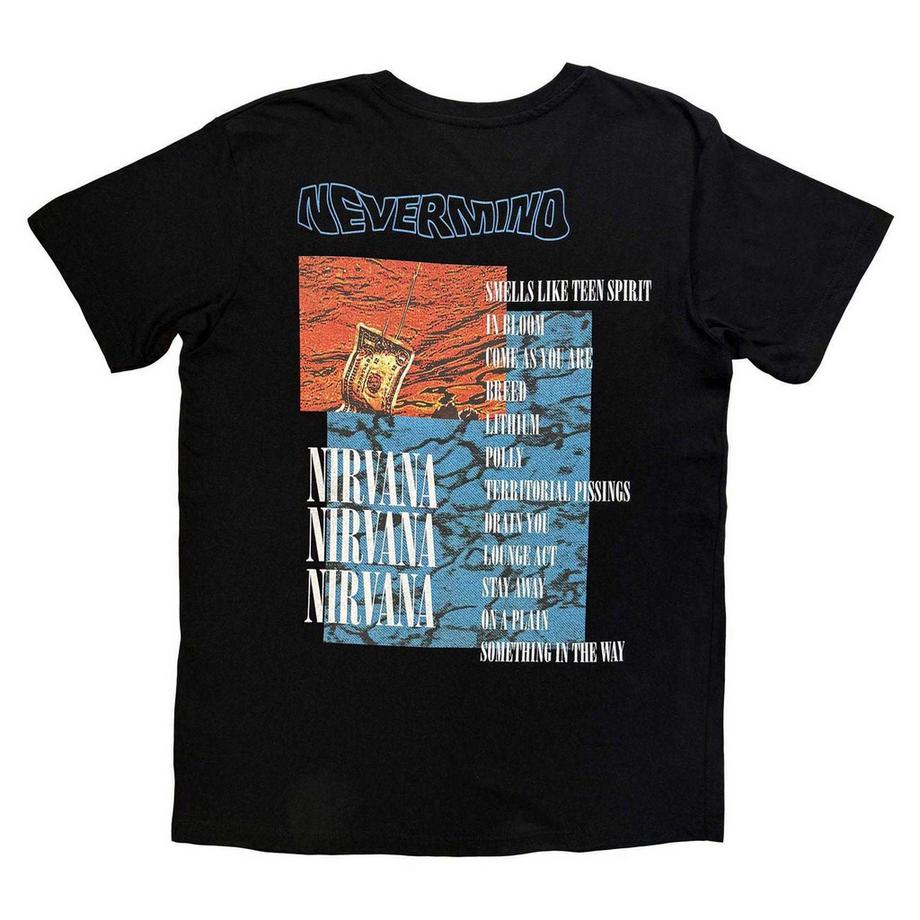 Nirvana T-Shirt Imprimé Graphique Vagues  