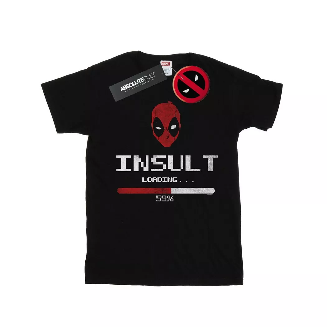 MARVEL - Insult Loading TShirt, für Damen, Schwarz, Größe S