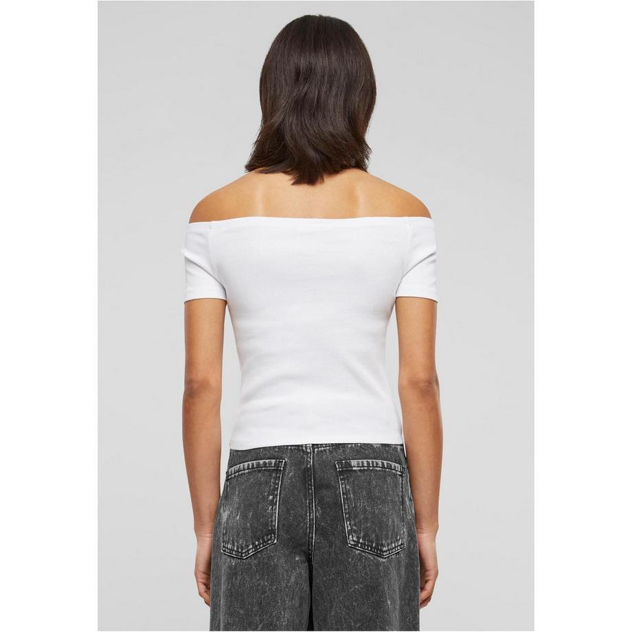 URBAN CLASSICS Organic Off-Shoulder Rib T-Shirt  