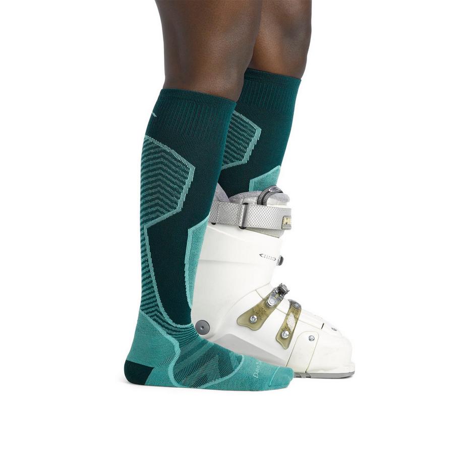Darn Tough Vermont  Calze Donna Ginocchio Leggere Sci Snowboard Lana Merino Imbottite 