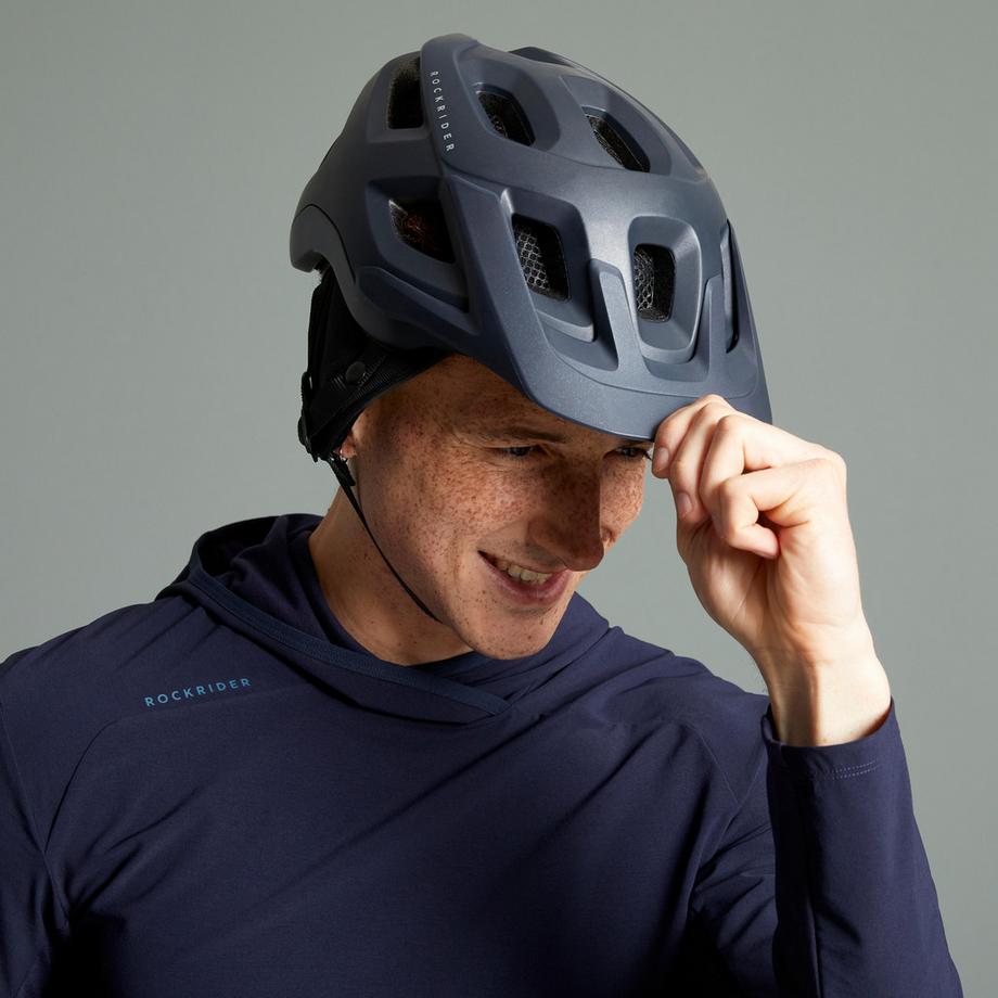 ROCKRIDER  Velohelm mit abnehmbarem Visier 