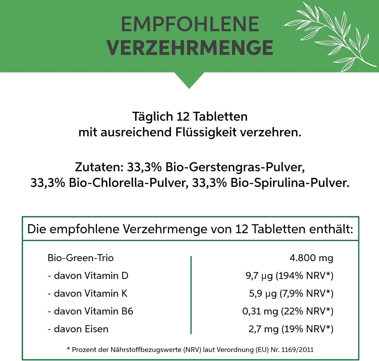 Eltabia  Compresse del Trio Verde Biologico 