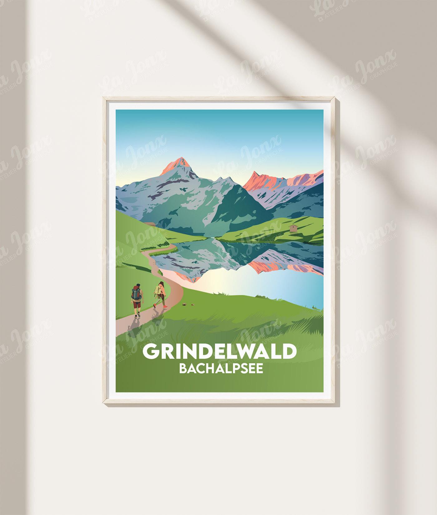La-Jonx Affiche de Grindelwald - Bachalpsee  
