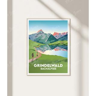 La-Jonx Affiche de Grindelwald - Bachalpsee  