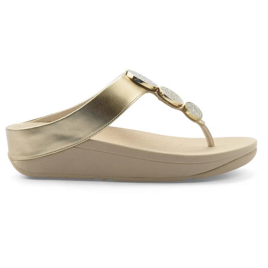 Fitflop Halo Bead-Circle Metallic Toe-Post Sandale  