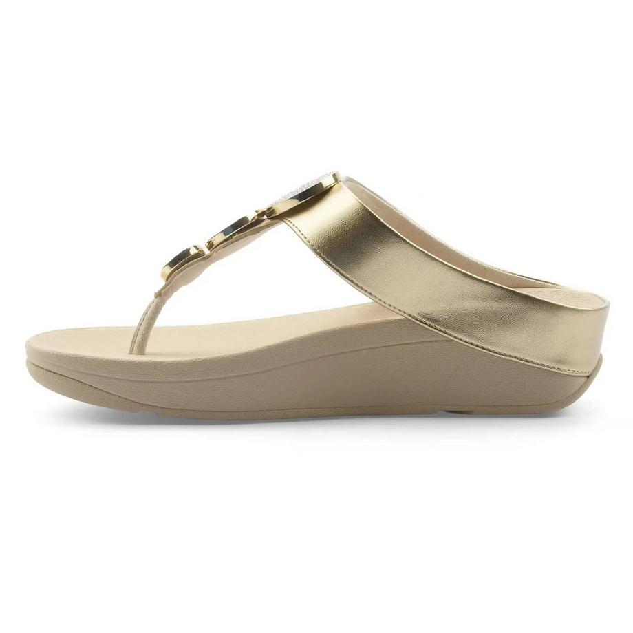 Fitflop Halo Bead-Circle Metallic Toe-Post Sandale  
