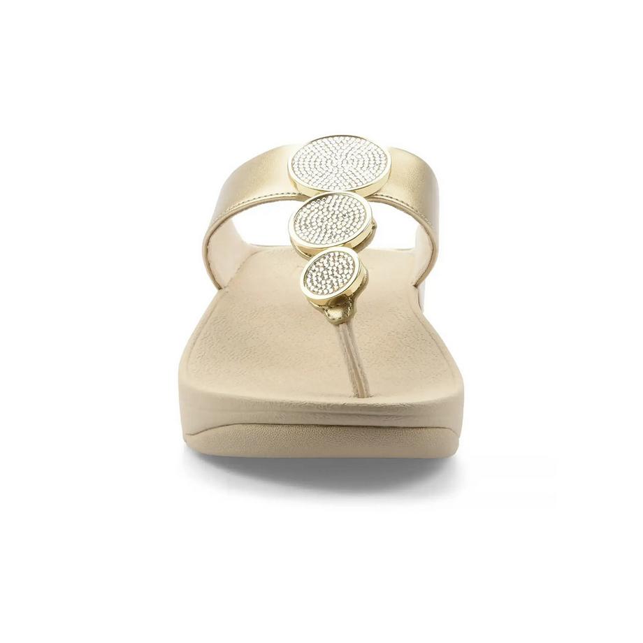 Fitflop Halo Bead-Circle Metallic Toe-Post Sandale  