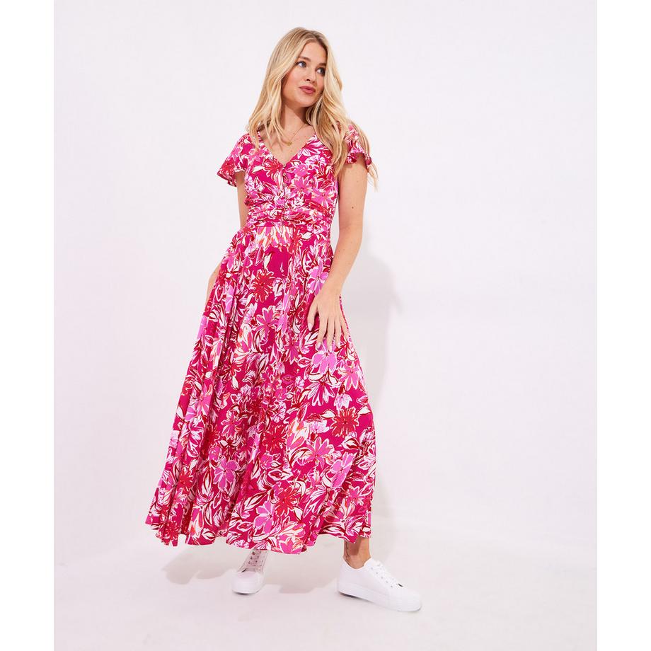 Joe Browns Abito Floreale Vintage con Bottoni  