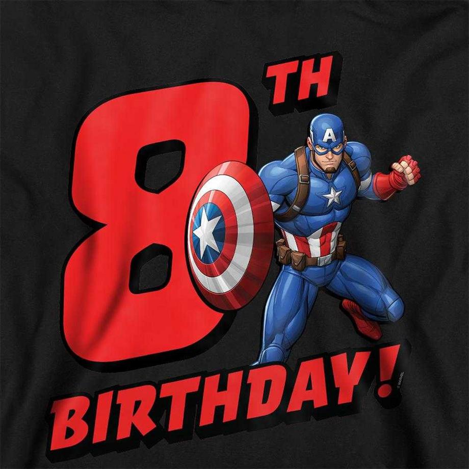 CAPTAIN AMERICA  8th Birthday Felpa Con Cappuccio Da Indossare 