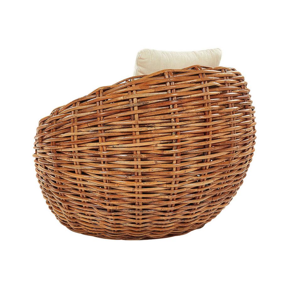 Beliani Gartenstuhl aus Rattan Boho LERICI  