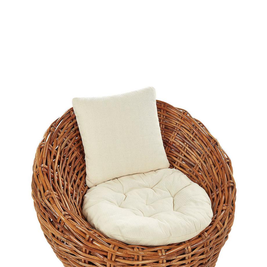 Beliani Gartenstuhl aus Rattan Boho LERICI  