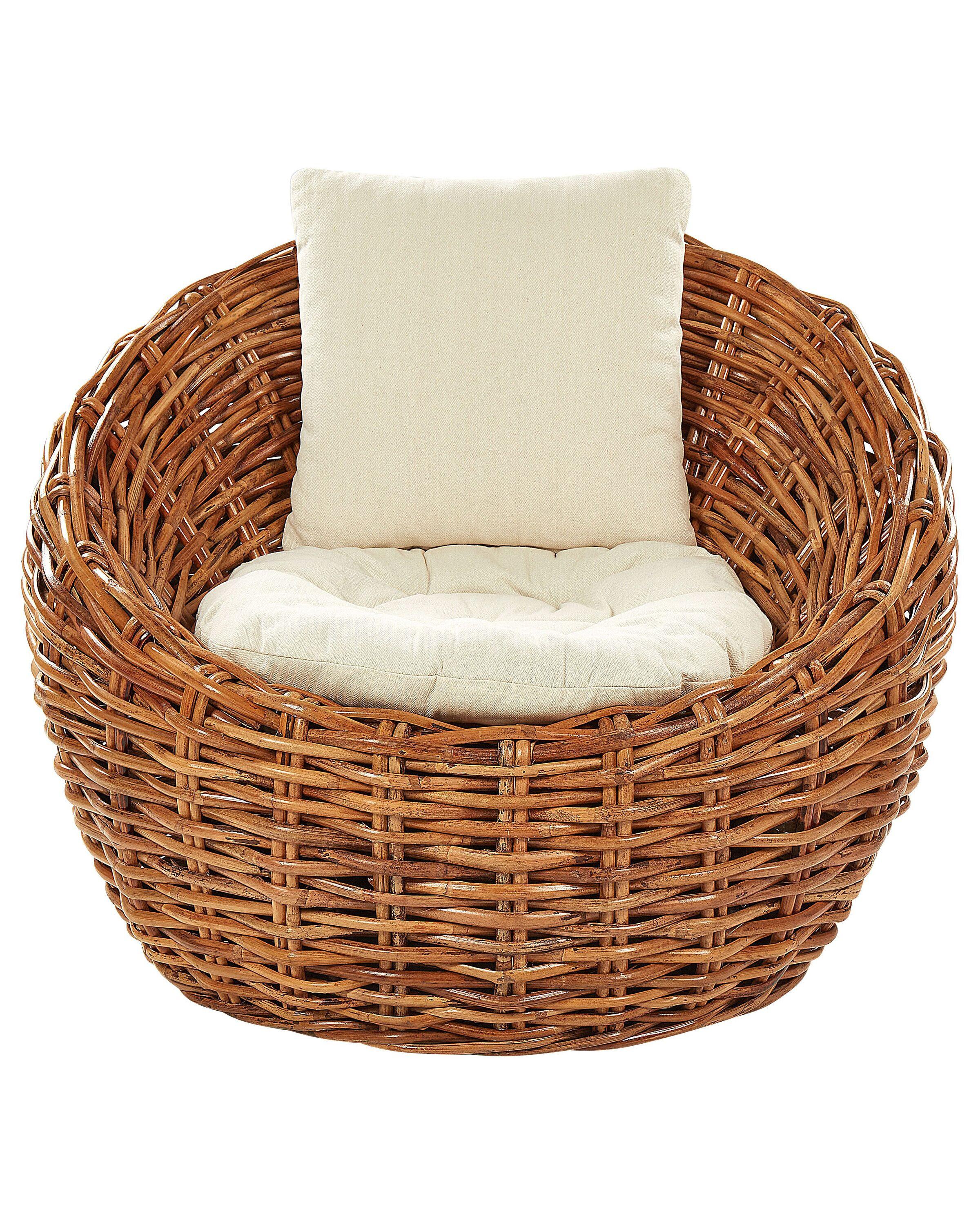 Beliani Sedia da giardino en Rattan Boho LERICI  