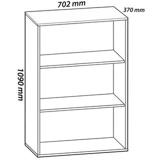 VCM XXL bois Grande armoire à chaussures Étagère à chaussures Grande botte Meuble d'entrée Lona 5 compartiments  