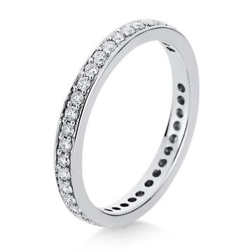 Bague mémoire or blanc 750/18K diamant 0,55ct.