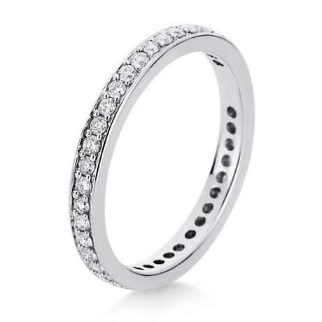 MUAU Schmuck  Bague mémoire or blanc 750/18K diamant 0,55ct. 