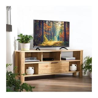 Casâme Eck-TV-Möbel 1 Schublade Eiche Dekor - L120 cm  