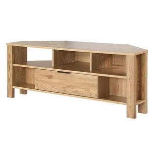 Casâme Meuble TV d'Angle 1 Tiroir Décor Chêne - L120 cm  