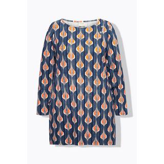 Ulla Popken Maglia Maniche Lunghe Scollo a Barca con Bottoni  