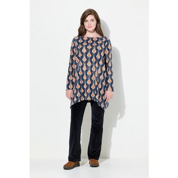 Maglia con bottoni, scollo a barca, maniche lunghe e cotone biologico