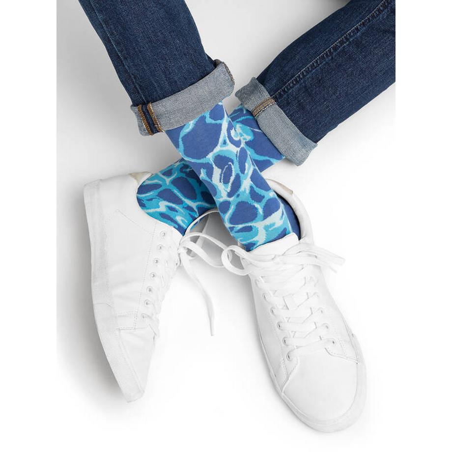 BLEU FORET Piscine Chaussettes Motif  