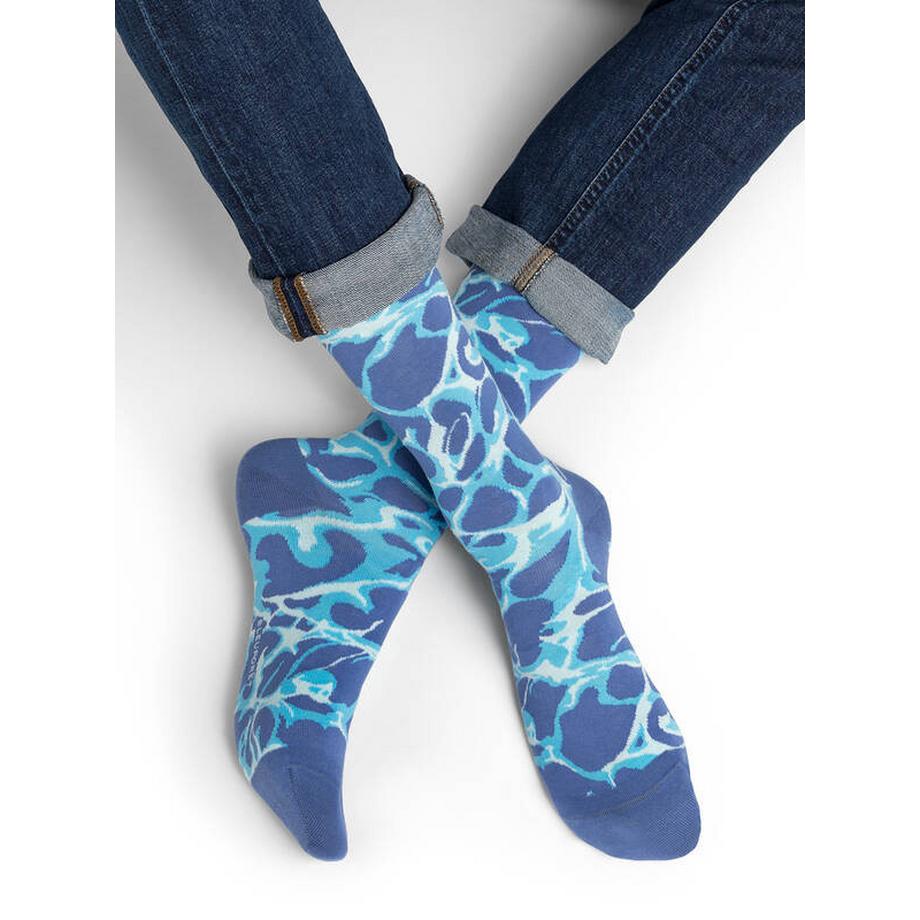 BLEU FORET Piscine Chaussettes Motif  