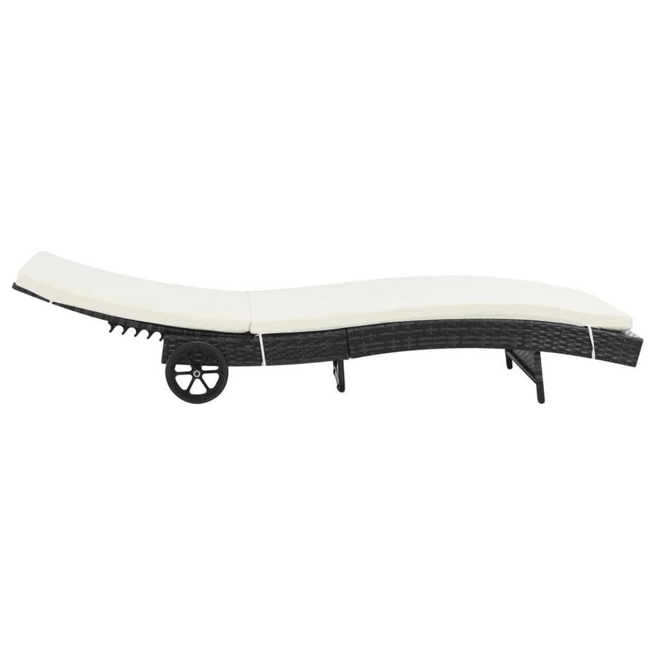 VidaXL Chaise longue polyéthylène  