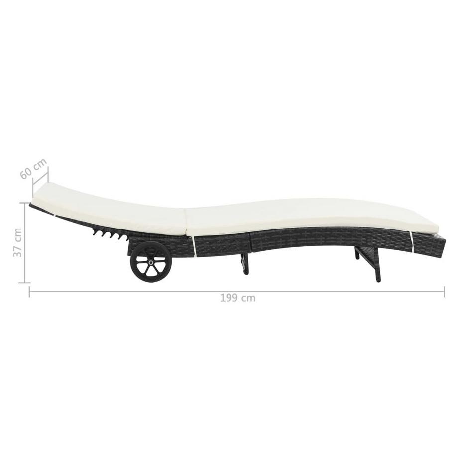 VidaXL Chaise longue polyéthylène  