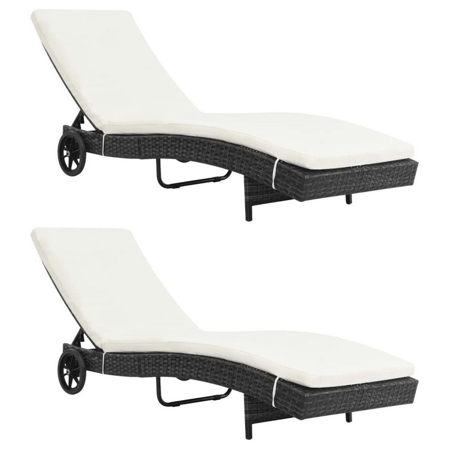 VidaXL Chaise longue polyéthylène  