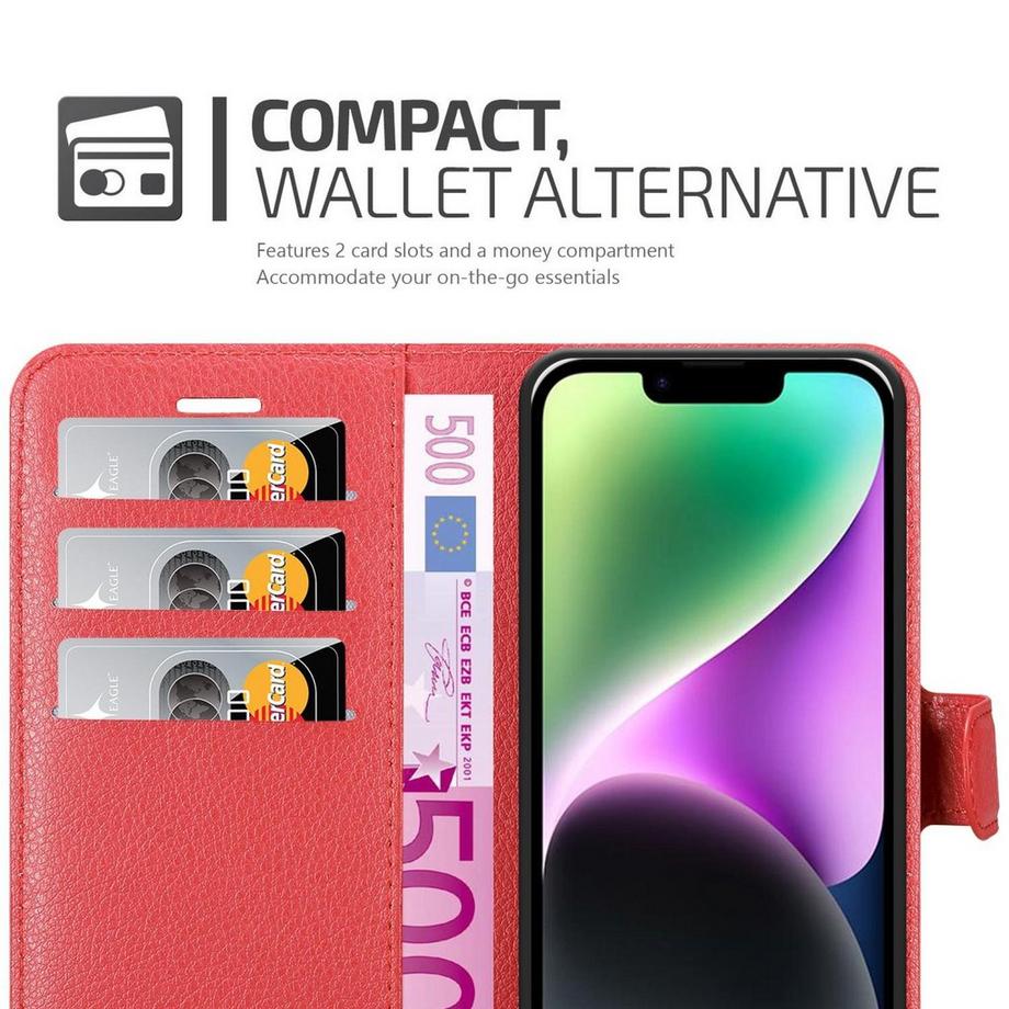Cadorabo  Hülle für Apple iPhone 14 PLUS Standfunktion, Kartenfach 