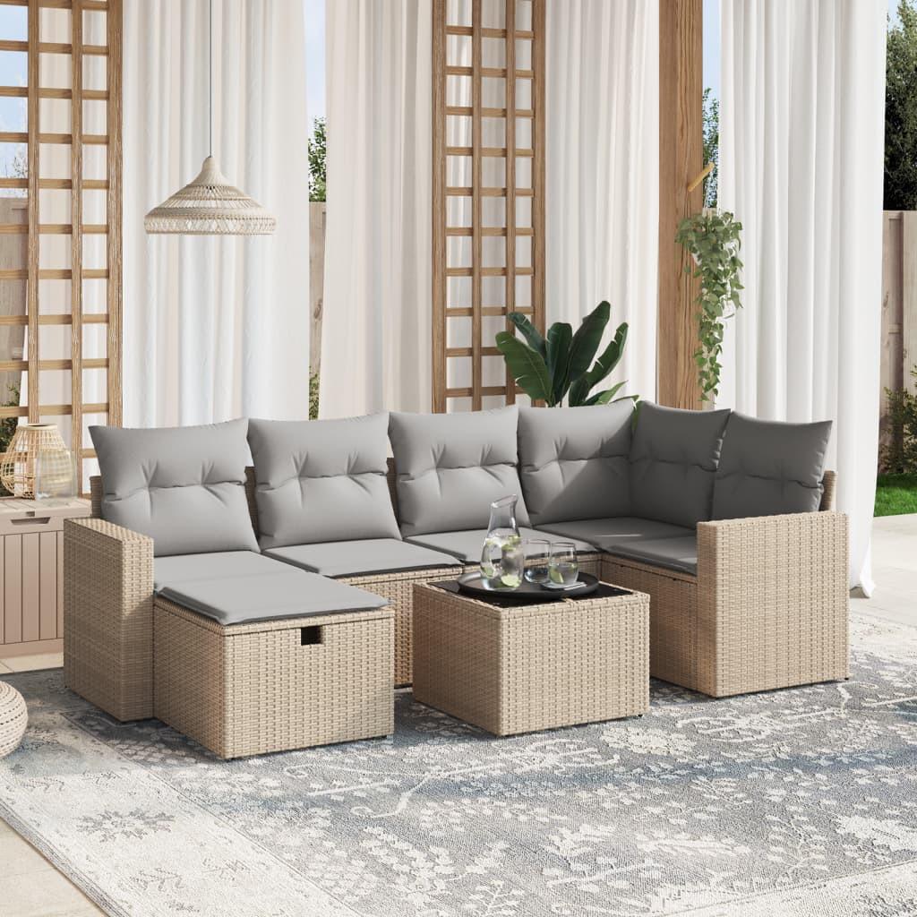 VidaXL set divano da giardino Polirattan  