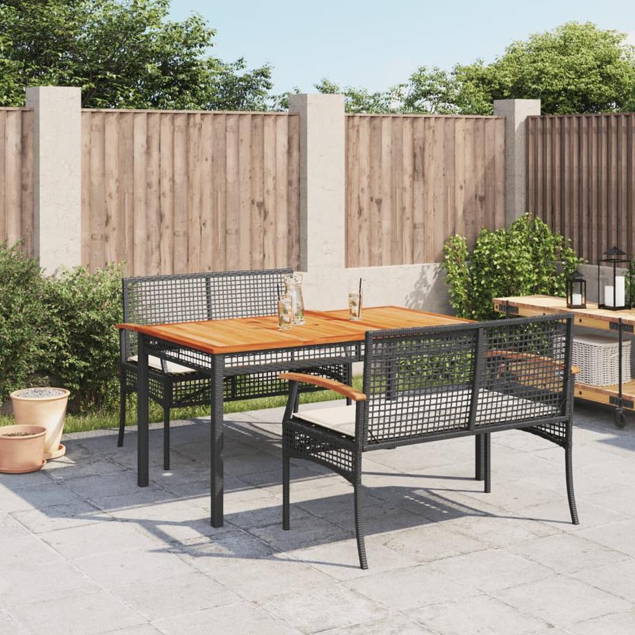 VidaXL set da pranzo da giardino Polirattan  