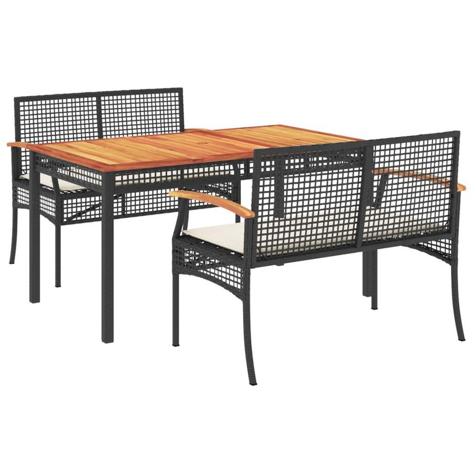set da pranzo da giardino Polirattan