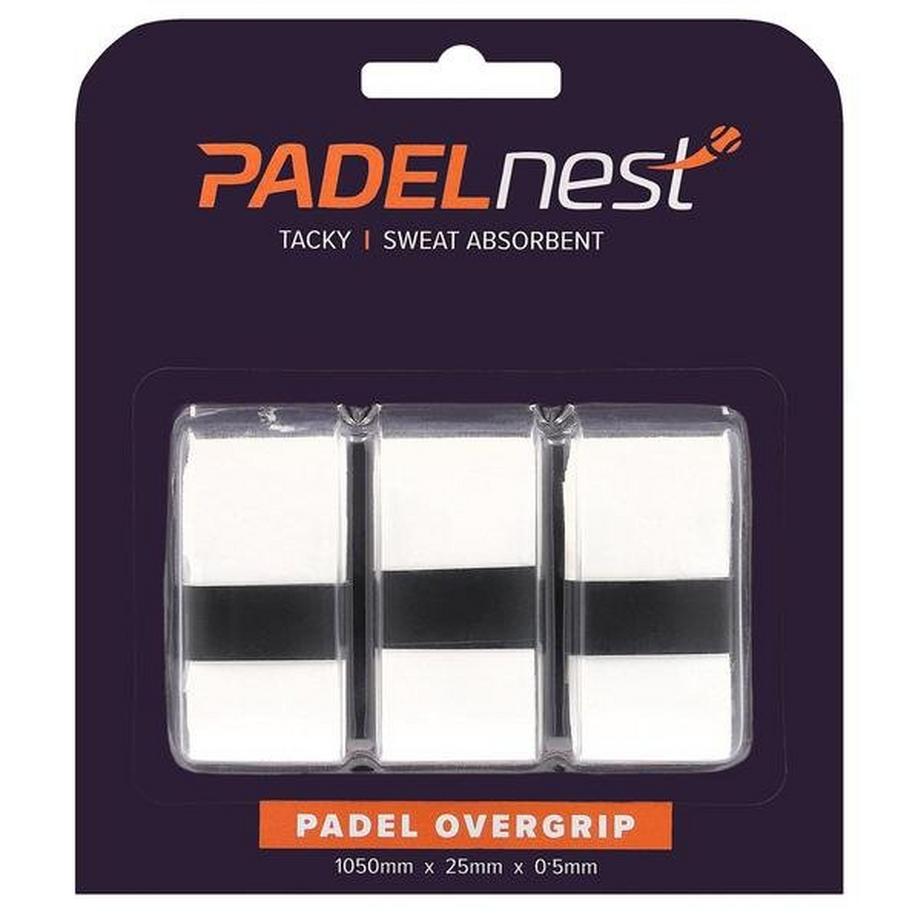 Padelnest  Padelnest, 3x Overgrips - Tacky - Weiß 