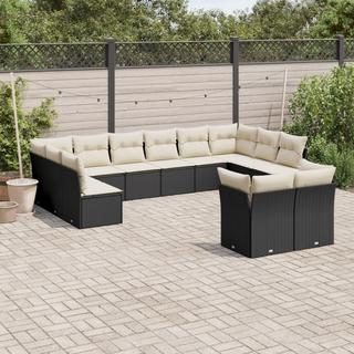 VidaXL set divano da giardino Polirattan  