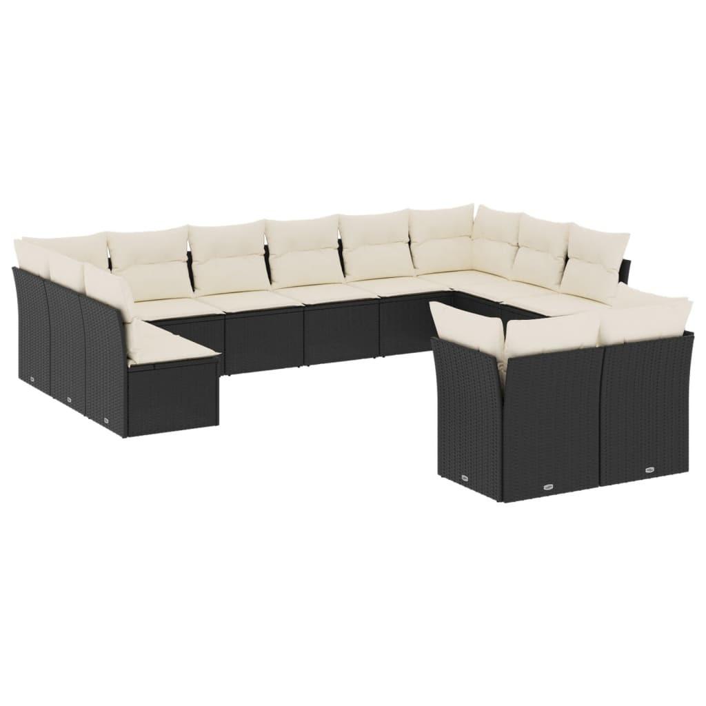 VidaXL set divano da giardino Polirattan  