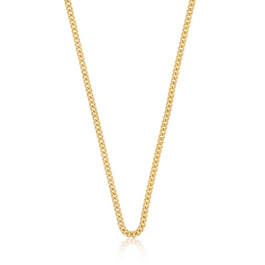 Collier rond d'forçat en or jaune 750, 1,1mm, 45cm