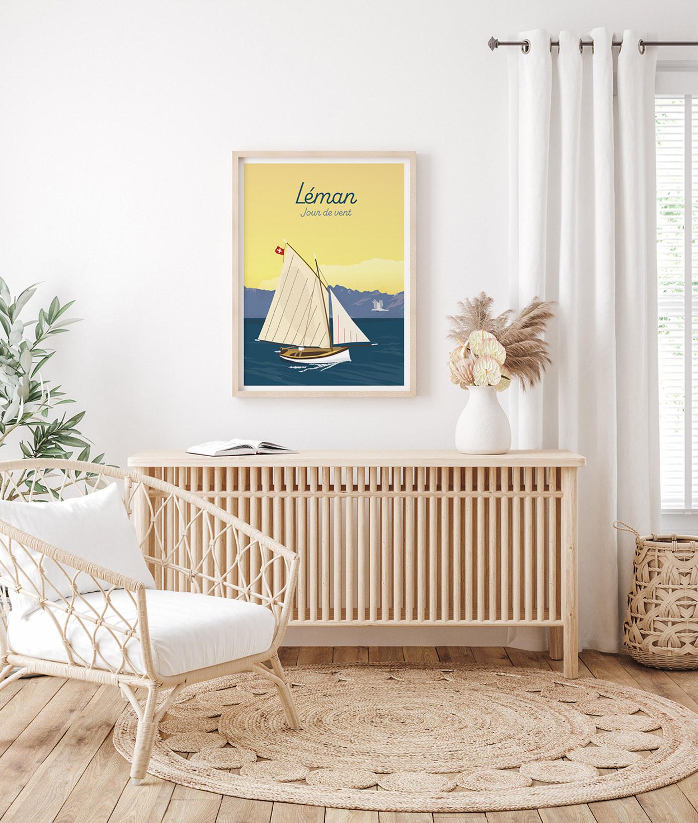 La-Jonx Léman - Jour de vent - Poster  