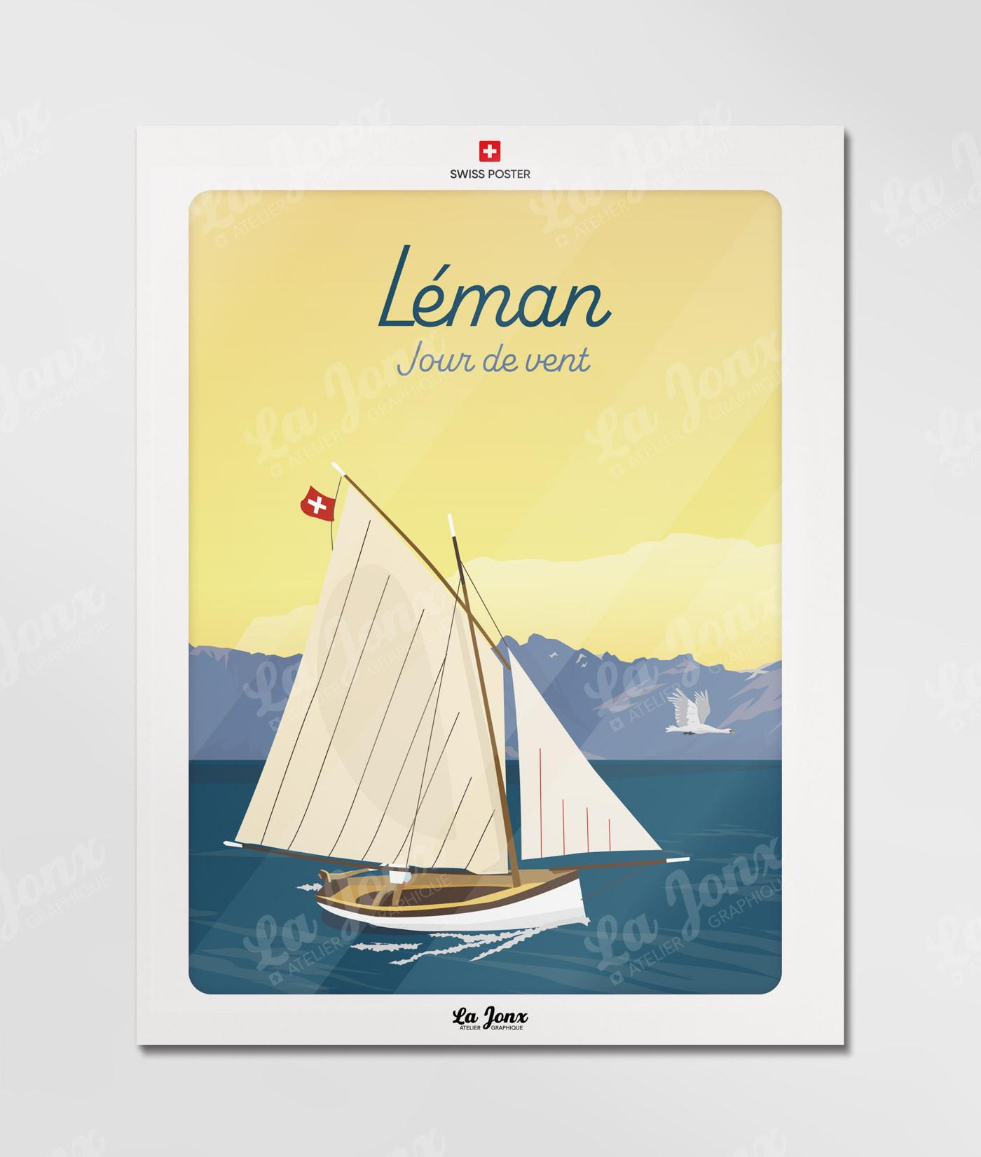 La-Jonx Léman - Jour de vent - Poster  