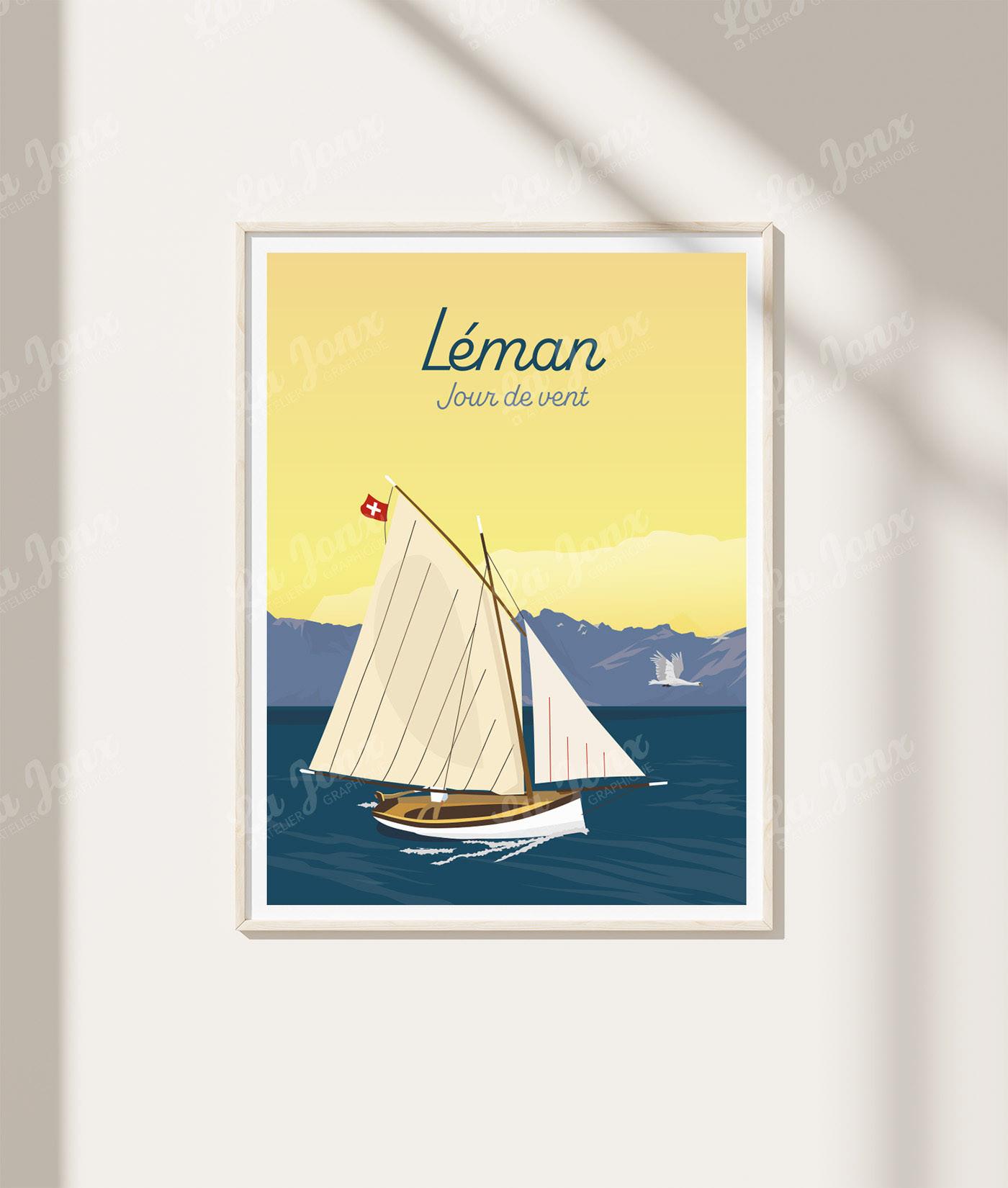 La-Jonx Léman - Jour de vent - Poster  