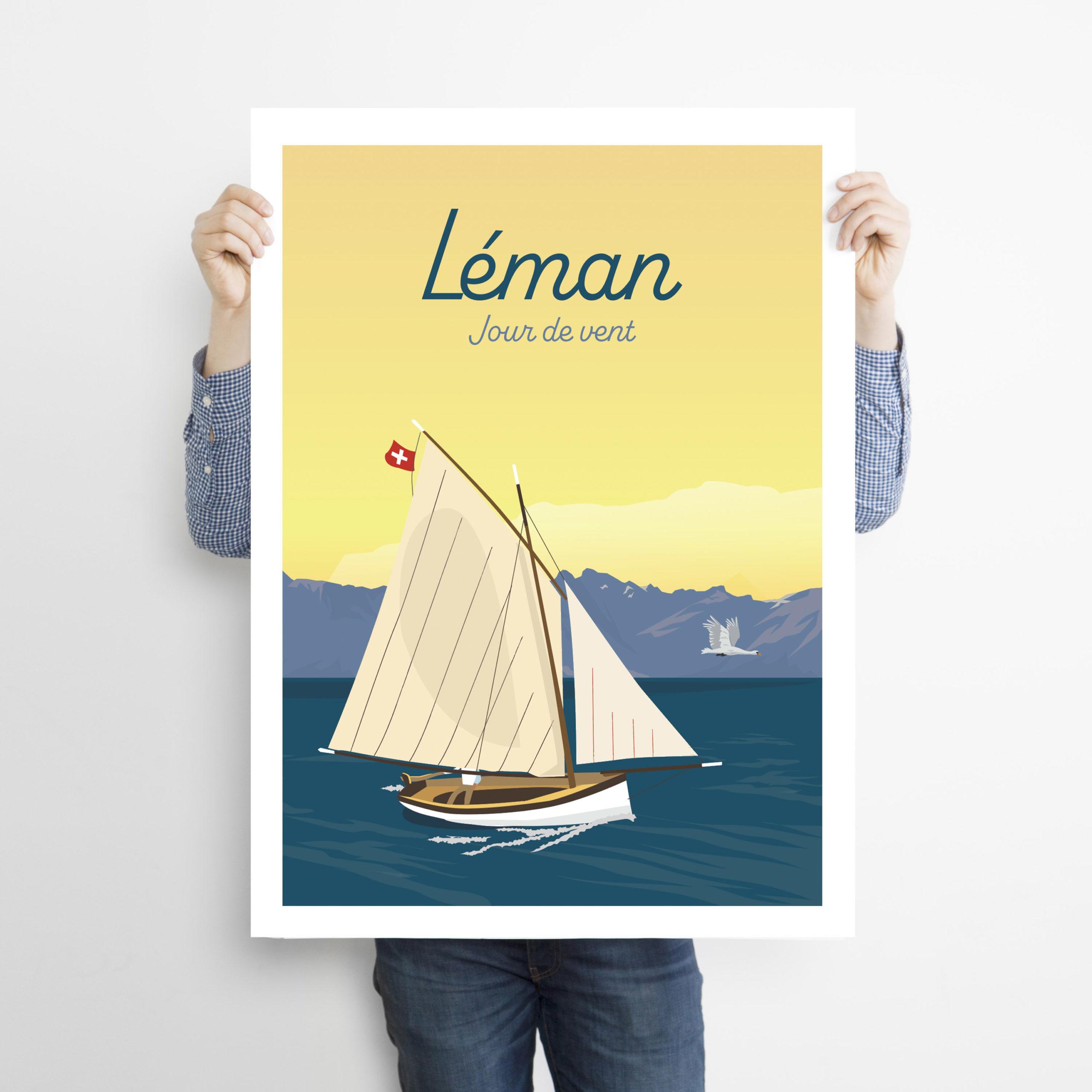 La-Jonx Léman - Jour de vent - Poster  