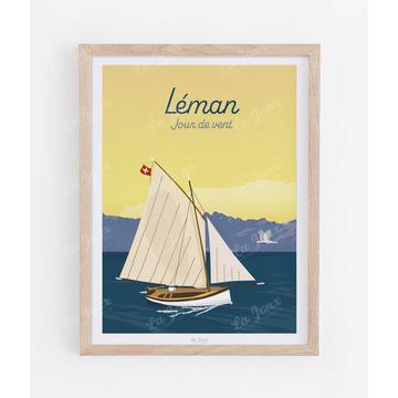 Léman - Jour de vent - Poster