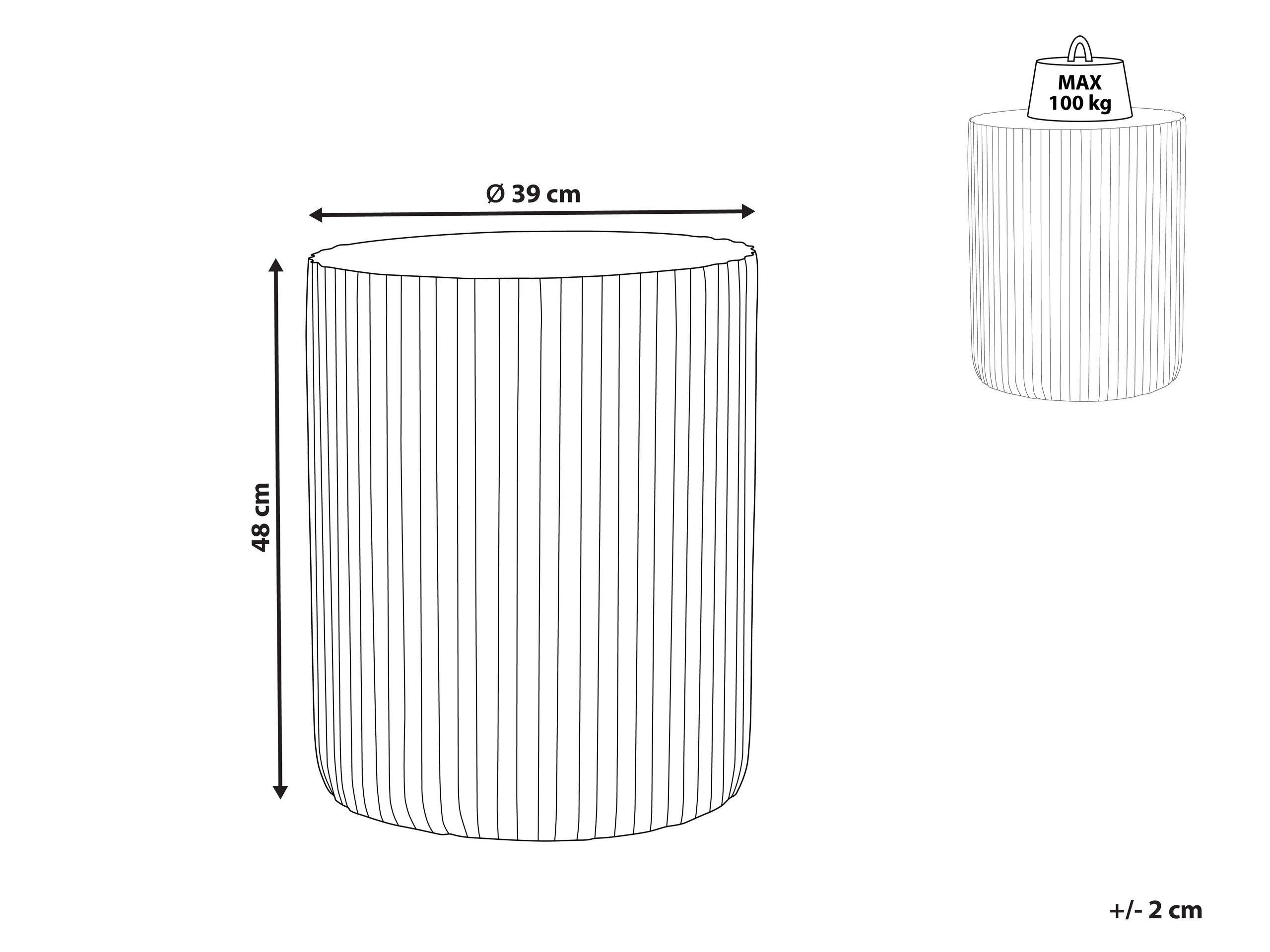 Beliani Beistelltisch aus Leichtbeton (MgO) Modern AMARO  