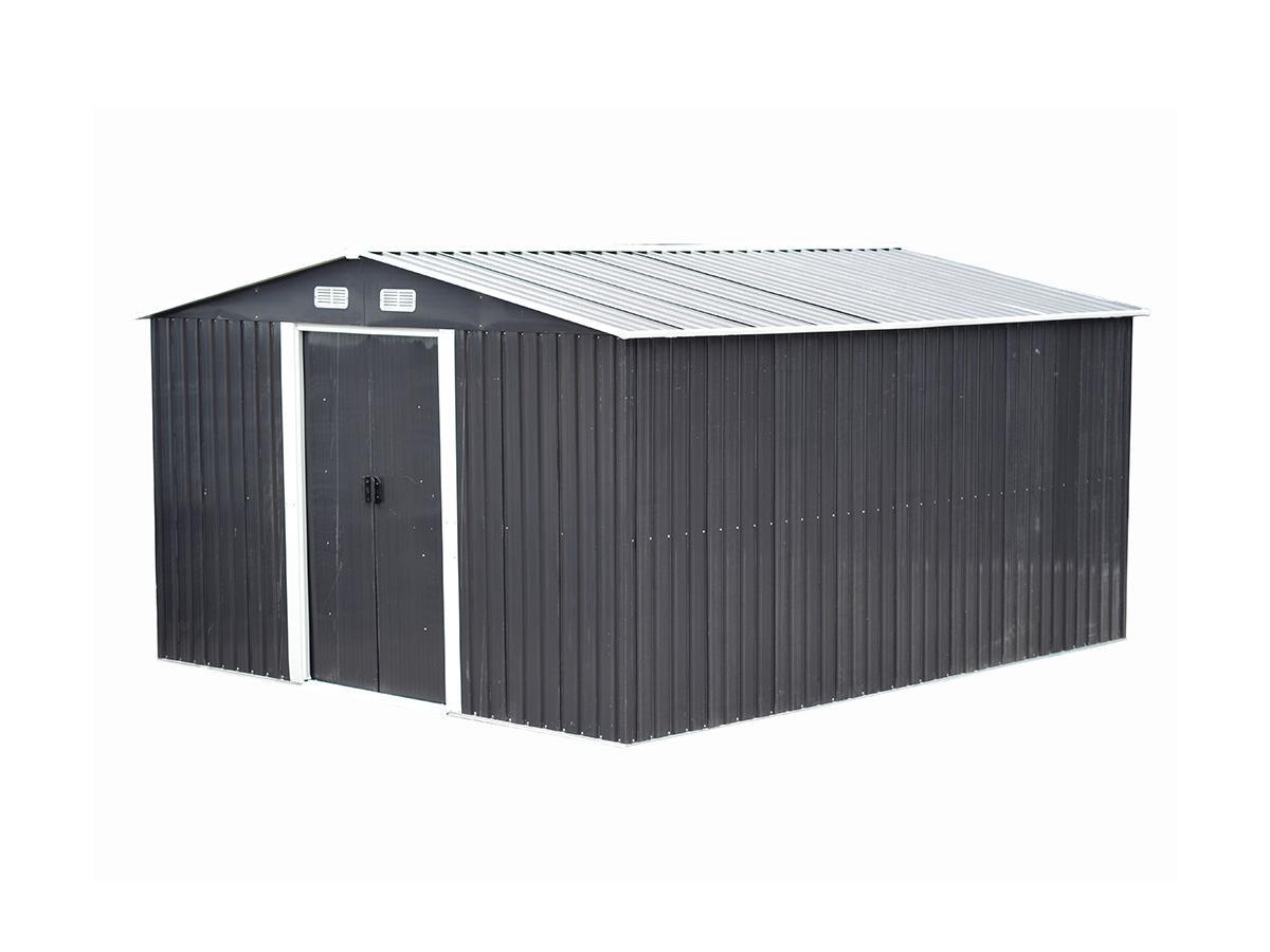 Vente-unique Gerätehaus Gartenhaus - Stahl - 13m² - MANSO  
