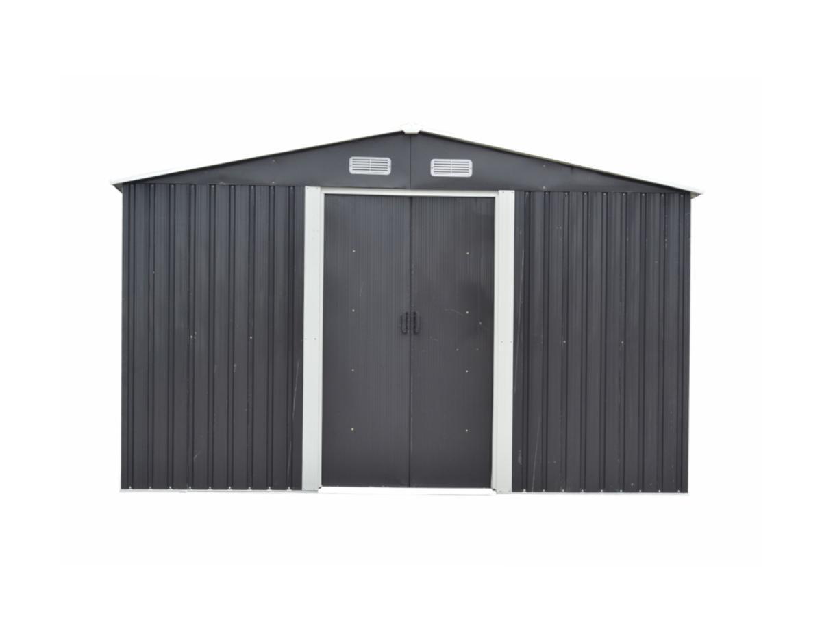 Vente-unique Gerätehaus Gartenhaus - Stahl - 13m² - MANSO  