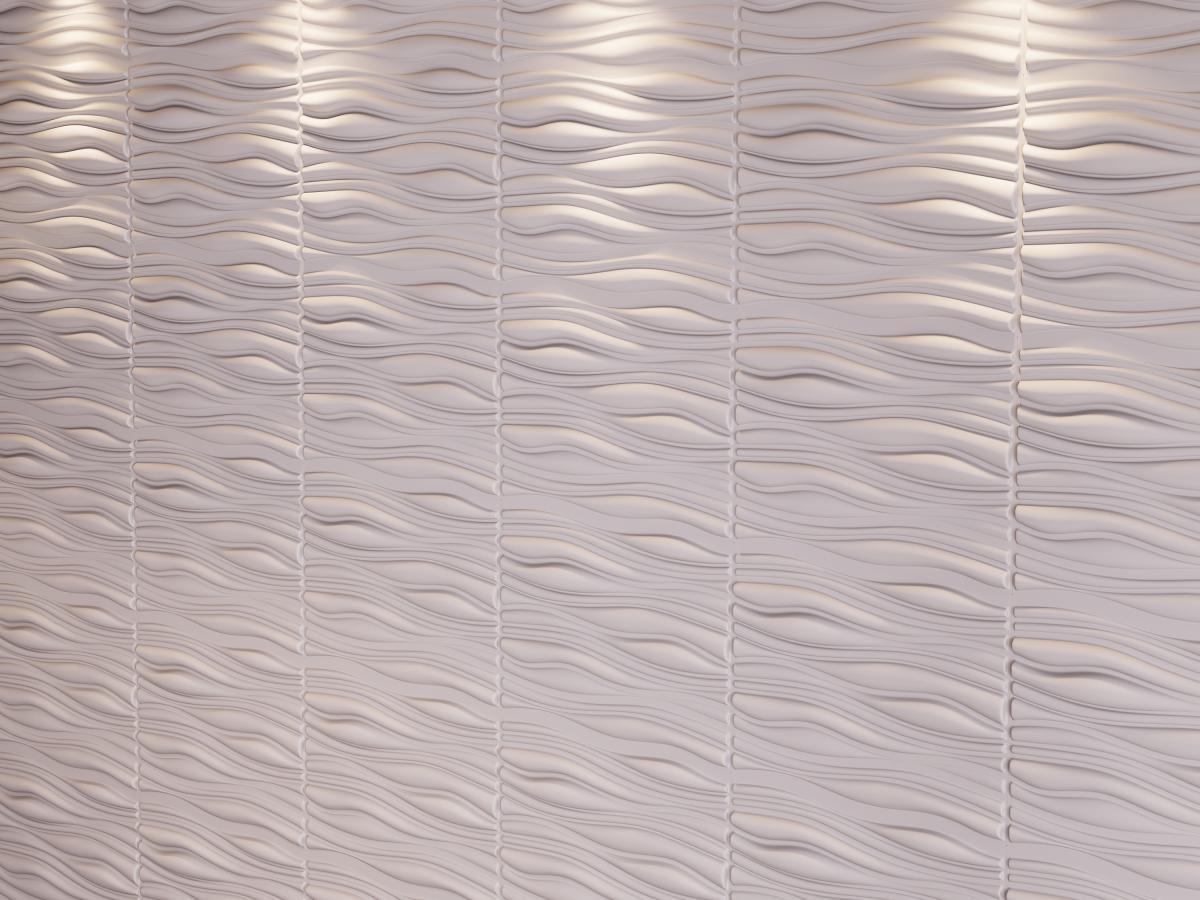 Vente-unique Panneau mural 3D à  peindre pack de 3m² lot de 6 pièces ONDIA  